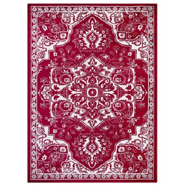 Pisos 7 x 9 ft. Vintage Area Rug, Red PI2086135